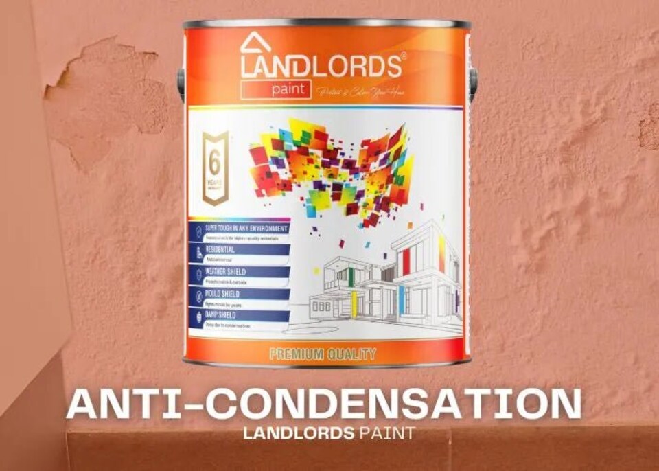 image 1 of Landlords Paint - Anti-Condensation Paint - Stops Condensation on Walls & Ceilings - London's Magnolia - 2.5L