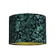image 4 of Floral Decorated Forest and Emerald Green Velvet Fabric Shade with Inner Lining | Green