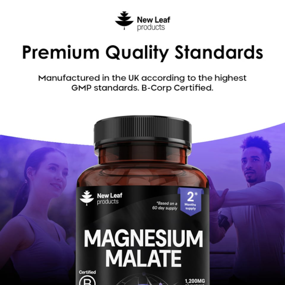 image 1 of Magnesium Malate 120 High Strength Capsules 1200mg
