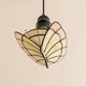 image 2 of ValueLights Tiffany White Ceiling Pendant Shade and Bulb White