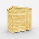 image 1 of 10 x 7 Feet Pent Shed - Double Door Without Windows - Wood - L214 x W302 x H201 cm Brown