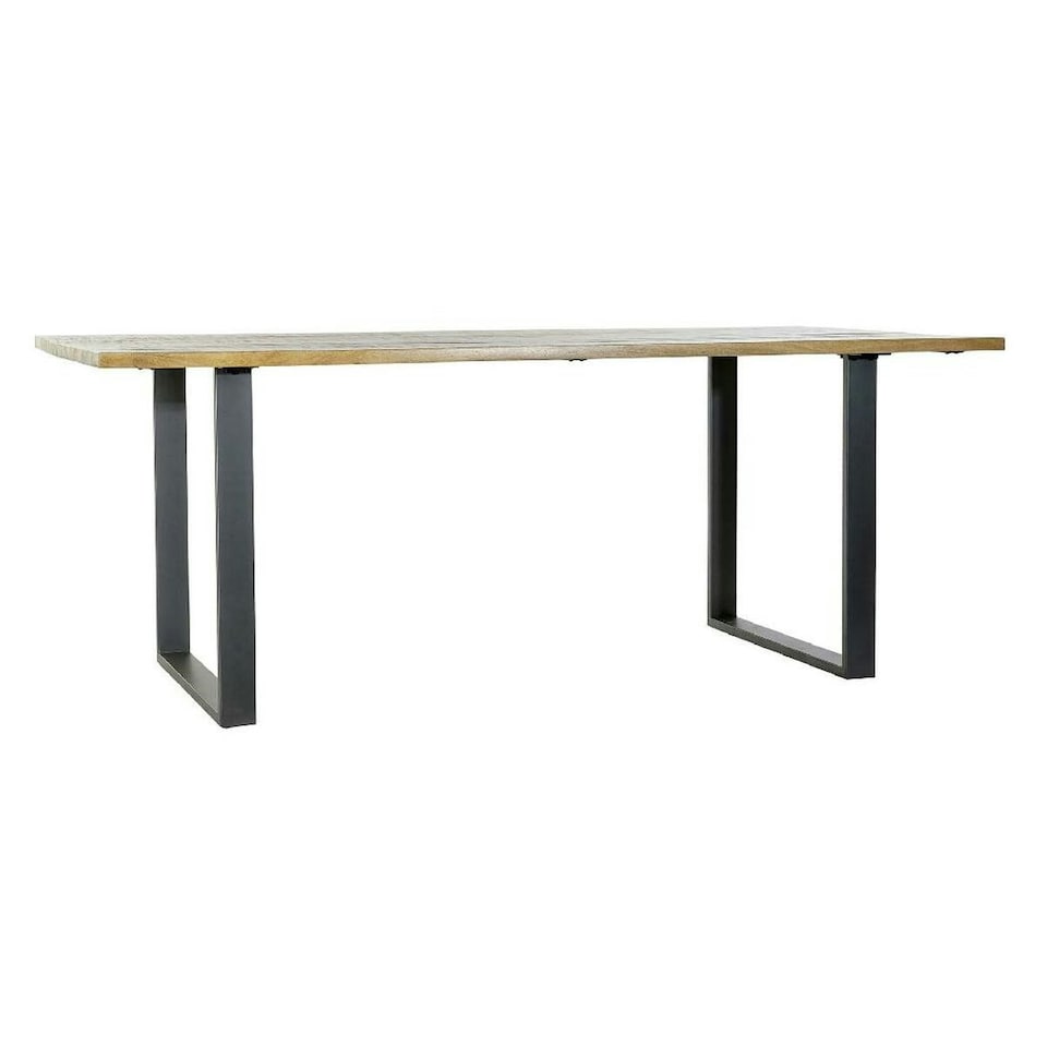 image 1 of Dining Table Home ESPRIT Black Natural Metal Mango wood 200 x 100 x 76 cm N/A