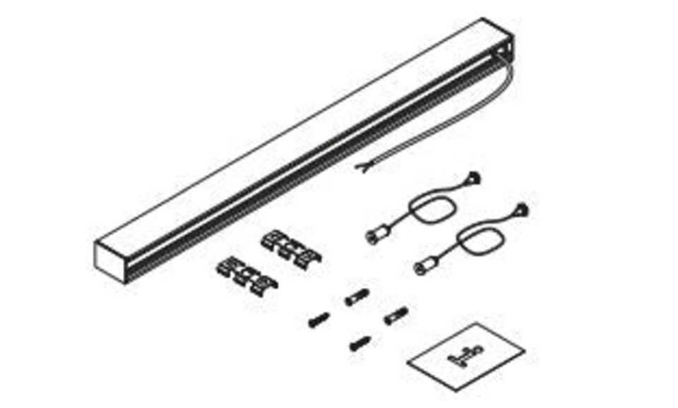 image 1 of CGC Luna 1.2m Black Linear LED Pendant 40W 4000K | Black | Black | Length: 120 cm, Height: 5 cm, Width: 7 cm
