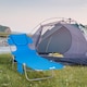 image 2 of Outsunny Sun Lounger with Reading Hole, Folding Garden Lounger, Blue