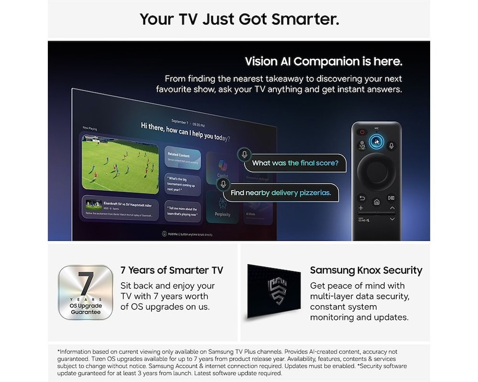 image 1 of Samsung QE50QN80HAUXXU 50" QN80H 4K Neo QLED Vision AI Smart TV