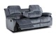 image 1 of Chenille Fabric Grey 3 Seater Manual Recliner Sofa VALENCIA