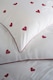 image 4 of Filigree Hearts Duvet Cover Set – White & Red Cotton with Elegant Embroidery | White | Super King