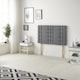 image 3 of Astoria Divan Bed Base with 30 Inch Diamonte Button Headboard Plush Velvet | Grey | Charcoal | Super King
