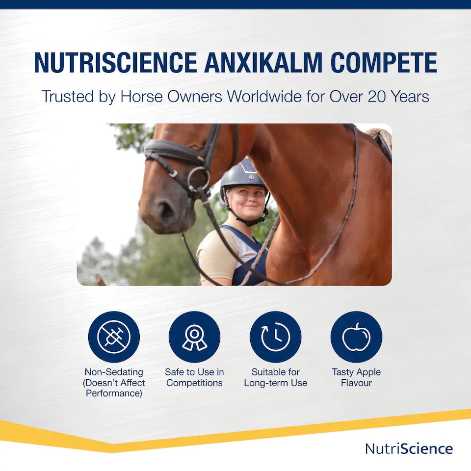 image 1 of NutriScience Horse Calming Supplement Powder Competition Safe Anxiety Stress Relief Equine 3kg