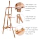 image 2 of Beech Wood Antique Adjustable Painting Stand Display Tripod Easel 51 x 71 x 142cm