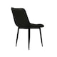 image 4 of Set of 4 Nova Modern Faux Leather Dining Chair Padded Seat Metal Legs Kitchen (Black)