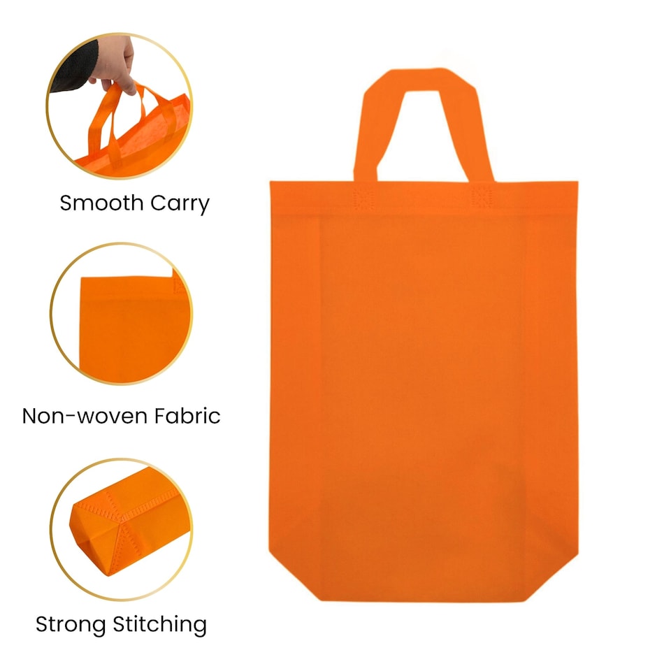 image 1 of Pack of 25 Dark Green Coloured 30x38x10cm Non-Woven Bags with Handle | Green