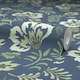 image 4 of Folk Foliage Wallpaper in Navy and Sage Multi