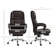 image 3 of Vinsetto Massage Office Chair, PU Leather High Back Recliner, Dark Brown