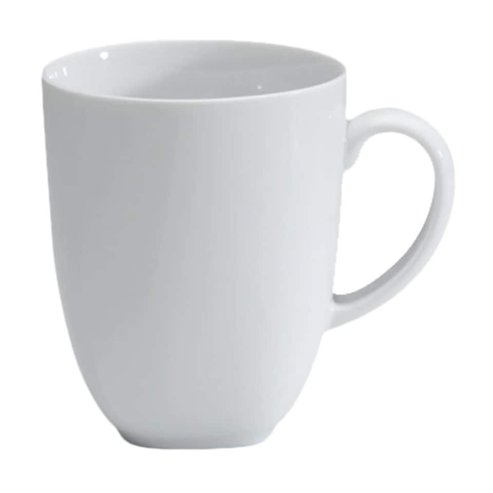 Mug: 1 x 450ml Denby White Squares Mug, Porcelain