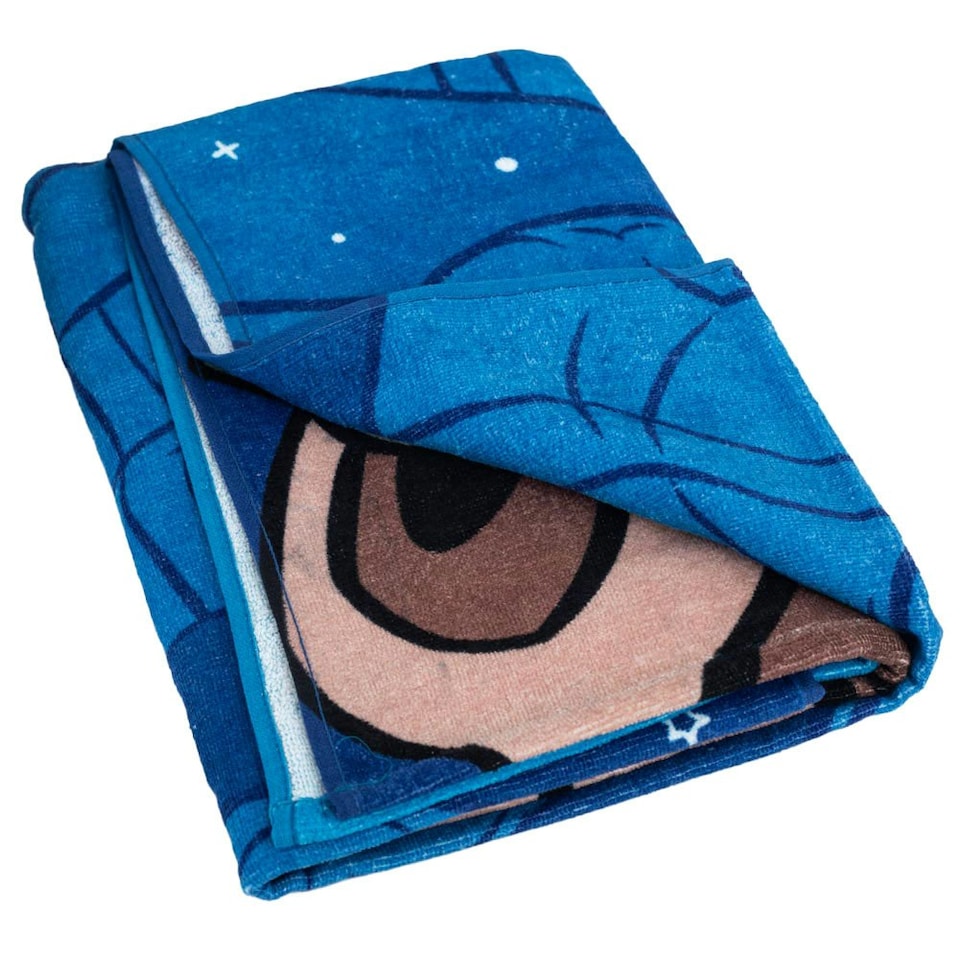 image 1 of Star Wars: The Mandalorian Grogu Baby Yoda Beach Towel - Royal Blue/Green/Brown - One Size | Blue | One size
