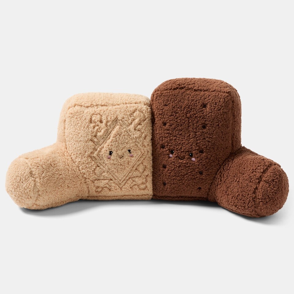 image 1 of OHS Kids Biscuit Duo Cuddle Cushion Character Backrest Reading Pillow