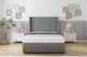 image 2 of Sloomy Marlborough Pewter Dumfries Divan Bed Base No Drawers With 54 Inch Wingback Headboard & 12 Inch Matching Footboard | Grey | Pewter | Single | 1