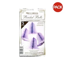Amscan Honeycomb Bell Bridal Hanging Decoration (Pack of 4) - Violet - One Size