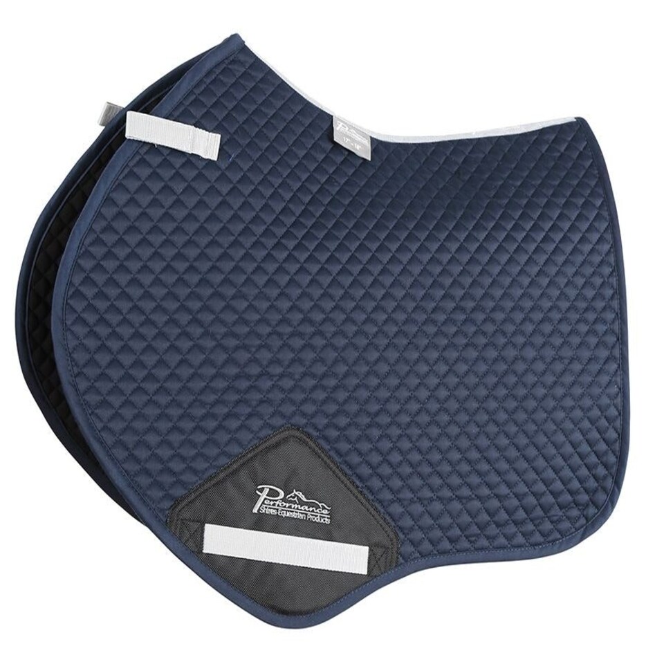image 1 of Shires Performance Jump Saddlecloth Black | Size: 17-18 Inch
Colour: Black/Cherry