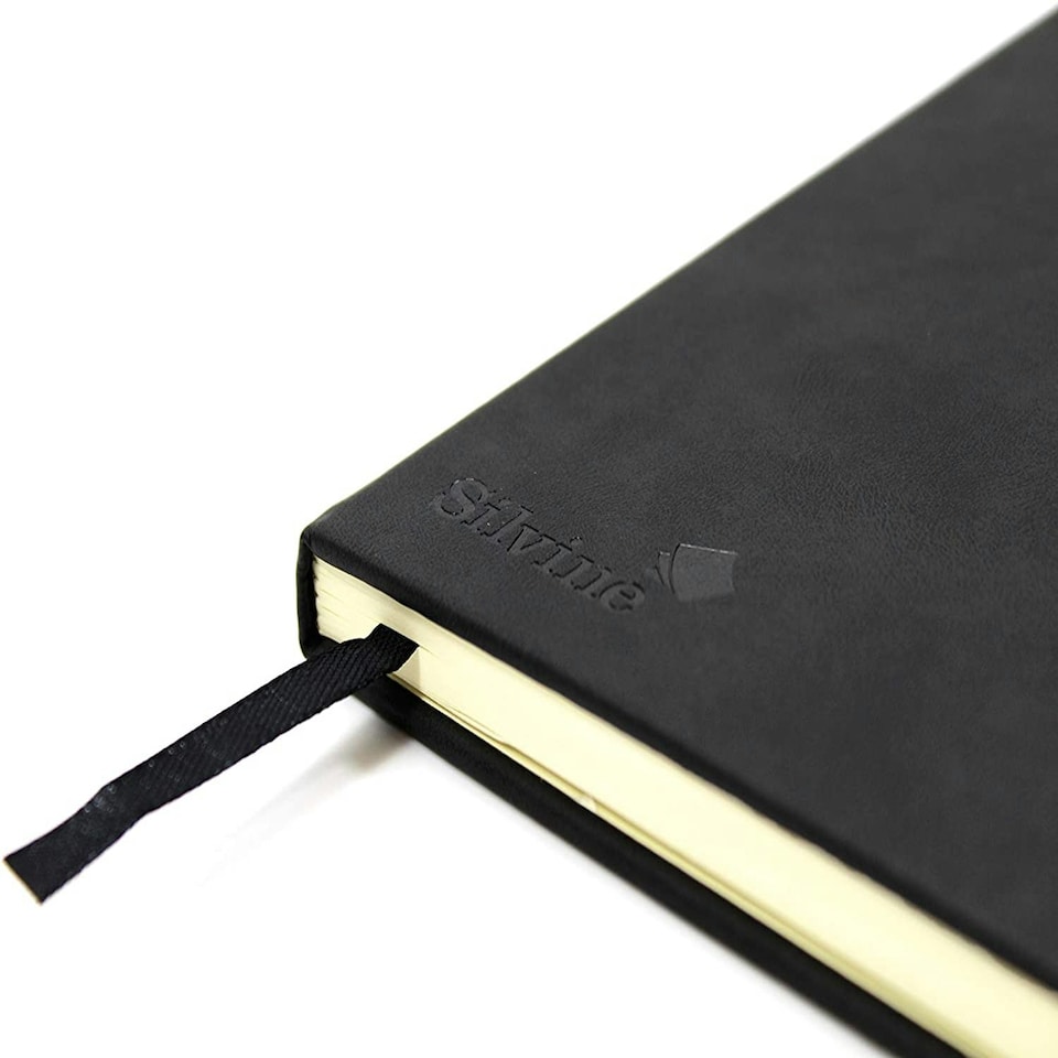 image 1 of Silvine A5 Executive Soft Feel Black Notebook Journal