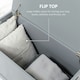 image 3 of HOMCOM Storage Box Toy Chest Cabinet Unit Organizer with Safety Hinges White