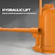 image 7 of HOMCOM 12 Tonne Hydraulic Bottle Jack with 19-37 cm Lifting Range, Heavy Duty Portable Compact Car Jack Lift with Saddle and 3 Section Handle for Pickup, Truck, Auto Repair Maintenance, Orange