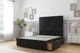 image 3 of Sloomy Texas Black Plush Divan Bed With Mattress 2 Drawers Same Side With 26" Strutted Headboard 2'6 Small Single | Black | Black | Small Single | 1