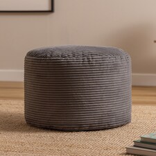 Milano Beanbag Footstool Corduroy Charcoal
