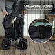 image 10 of Outsunny 120L Folding Collapsible Wagon with Adjustable Handle, Black
