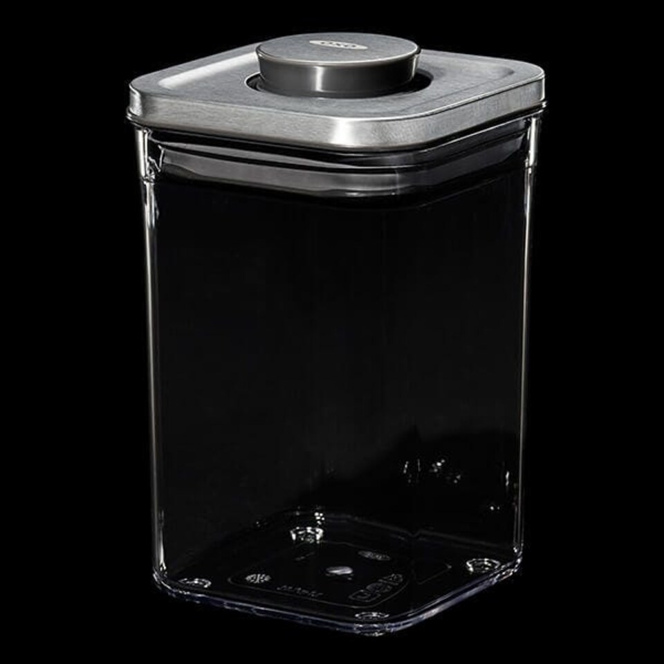 image 1 of OXO Good Grips Steel POP Small Square Short 1L Storage Container