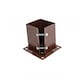 image 2 of 4x Heavy Duty Bolt Down Fence Post Shoe Grip Holder - 100 x 100mm | Brown | 4