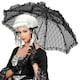 image 2 of Bristol Novelty Lace Parasol - Black - One Size One Size