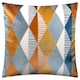 image 2 of Furn Metro Harlequin Velvet Cushion | Orange | Ginger