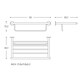 image 3 of COSMIC Towel rack, Brushed stainless steel, ARCHITECT S+ Collection