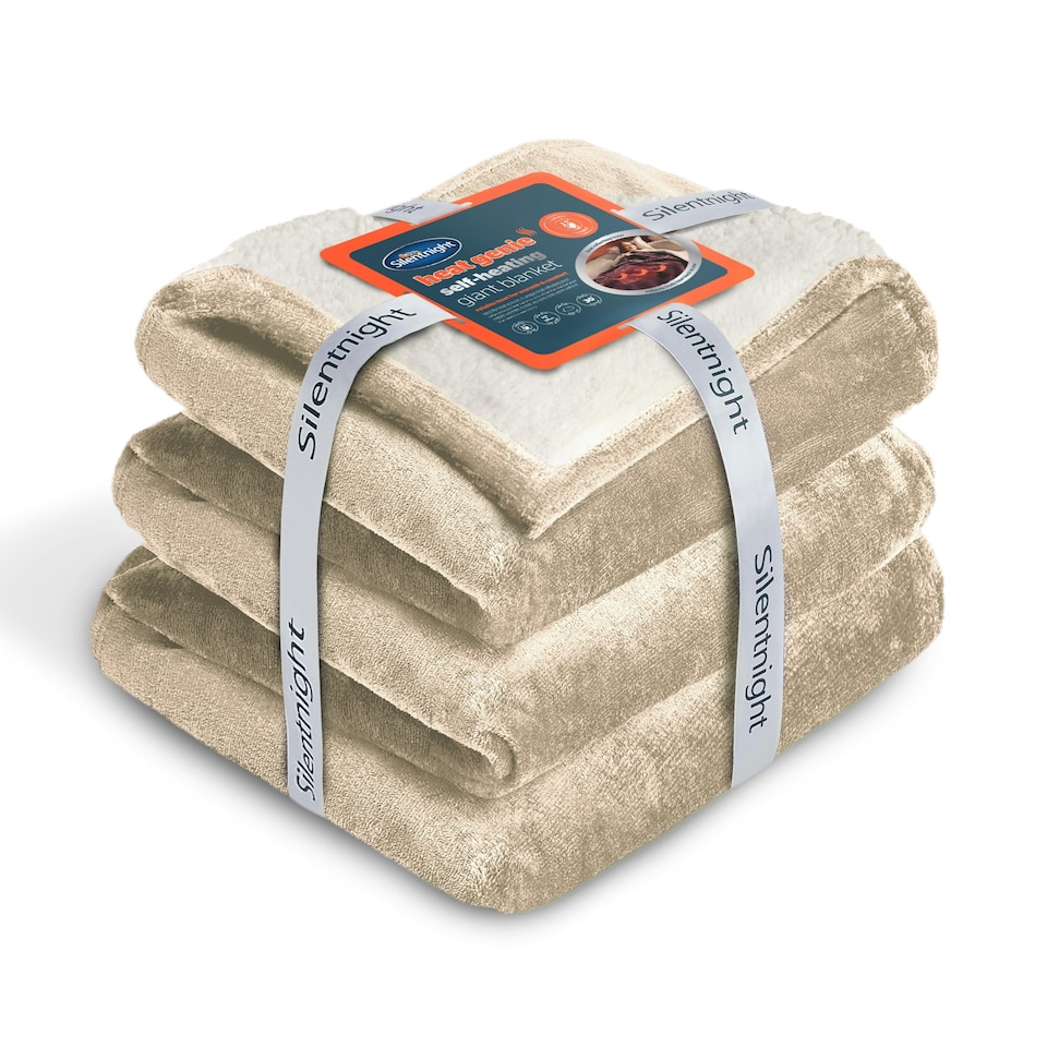 image 1 of Silentnight Heat Genie Self Heating Giant Blanket Grey | Charcoal