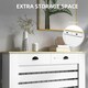 image 5 of HOMCOM Radiator Cover with Drawer, Horizontal Slat, 111cm, White
