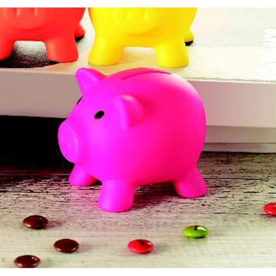 image 1 of MidOcean Softco Piggy Bank - Fuchsia - One Size
