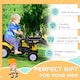 image 4 of HOMCOM Pedal Go Kart Ride On Excavator W/ Front Loader Digger, Four Wheels Child