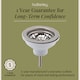 image 6 of Balterley Fireclay Kitchen Sink Basket Strainer Waste by Balterley | Silver | Chrome | 1