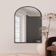 image 2 of The Arcus - Black Framed Arched Leaner/Wall Mirror 55" X 27.5" (140CM X 70CM) | Black