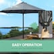 image 4 of Outsunny Outdoor Market Table 3(m) Parasol Umbrella Sun Shade with 8 Ribs, Grey