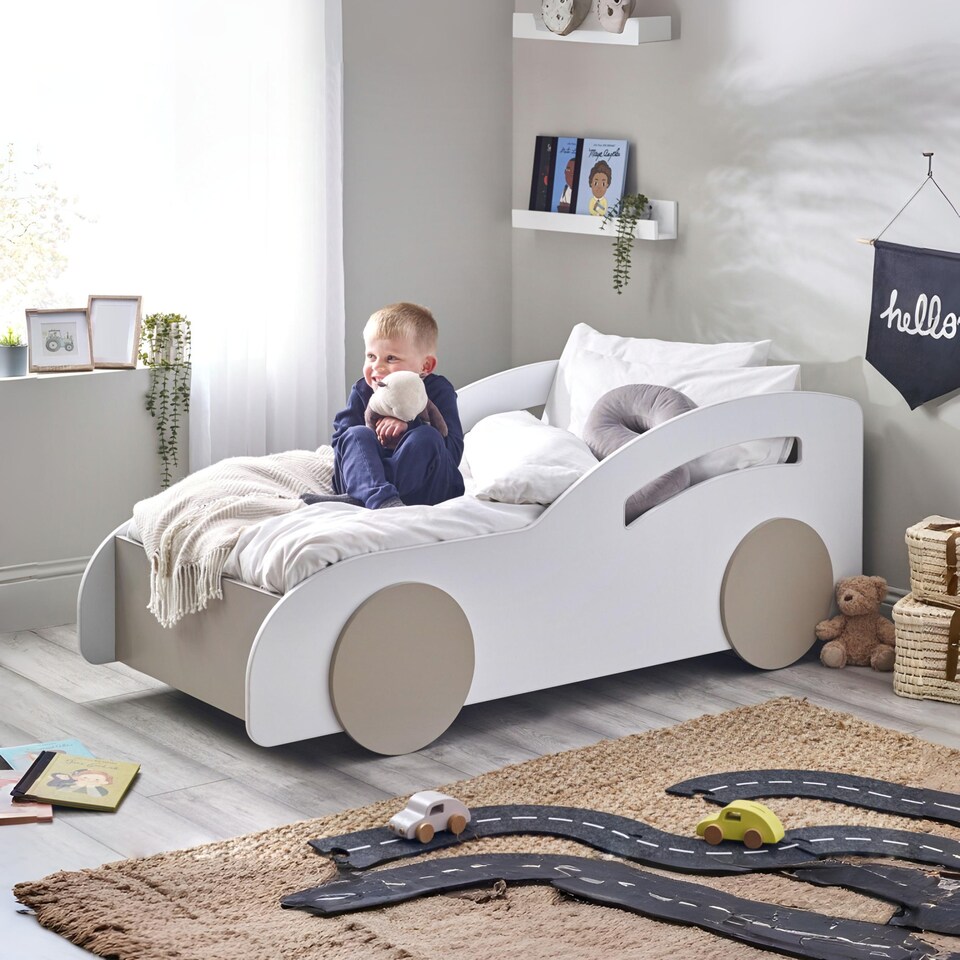 image 1 of Atlantis Toddler Size White Car Bed