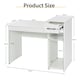 image 2 of COSTWAY Computer Desk with Drawer Compact Study Desk White White
