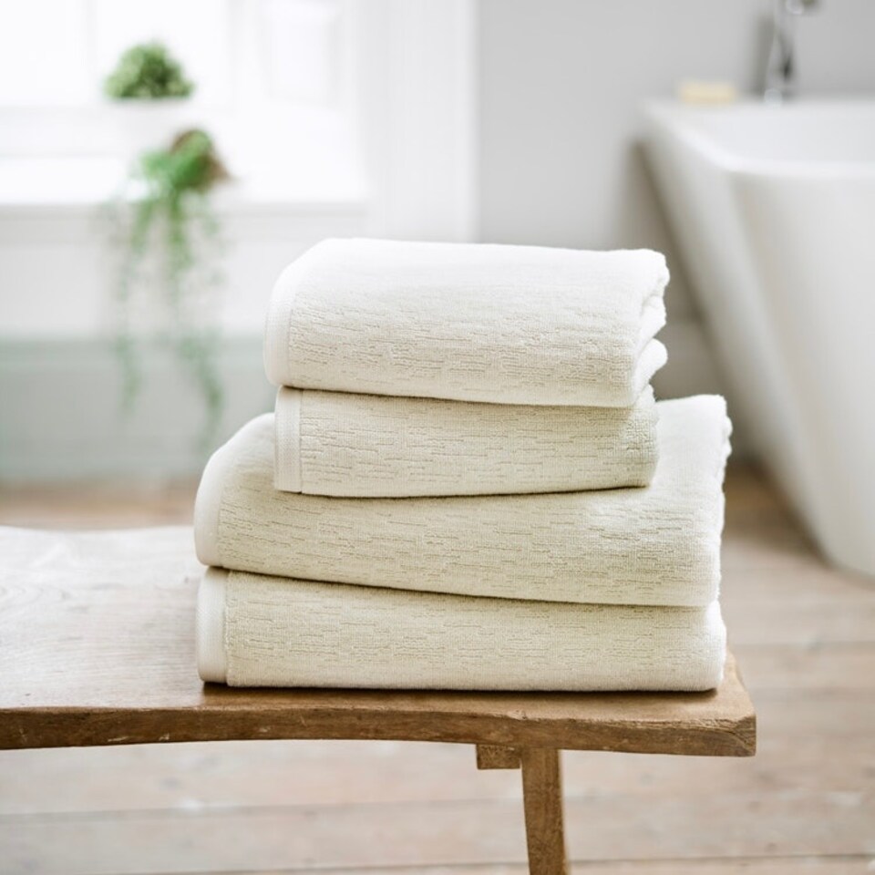 image 1 of Linwood Ultra Soft Towels – 700GSM 100% Cotton | Highly Absorbent & Durable Luxury Bath Towels Cream | Hand towel
