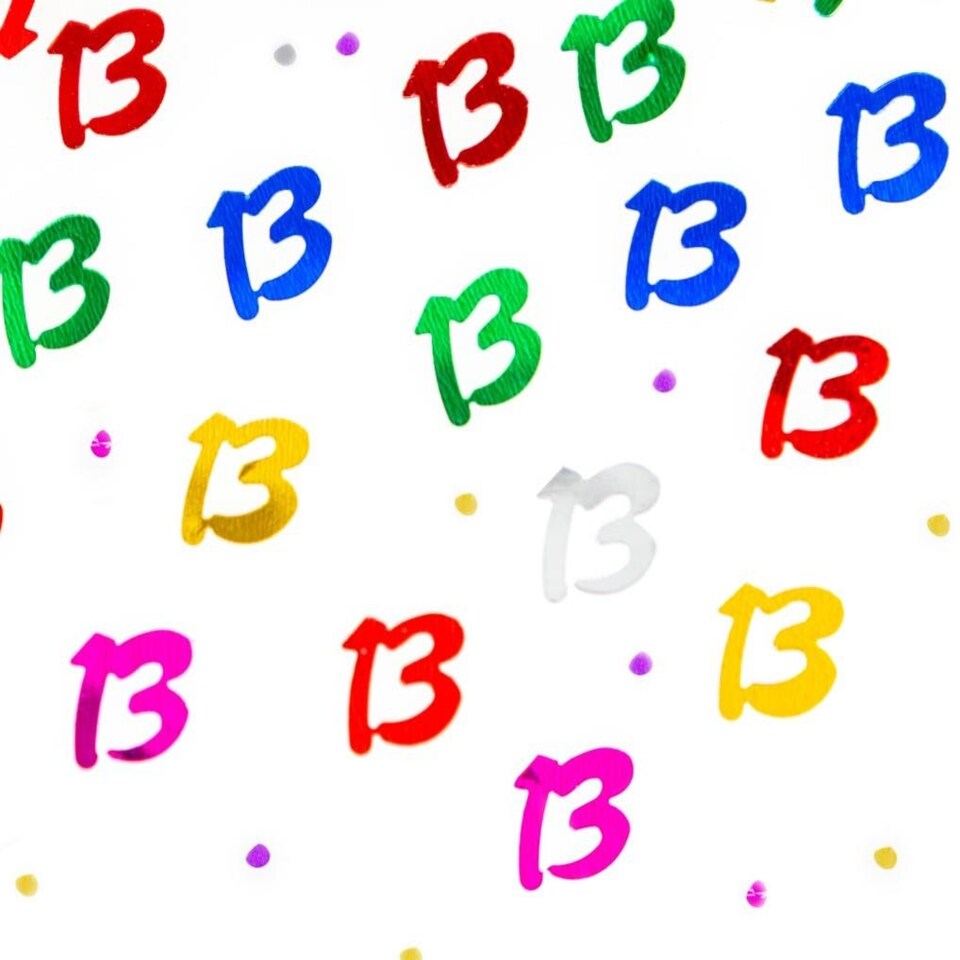 image 1 of 14g 13th Happy Birthday Multicolor Confetti - 4PK