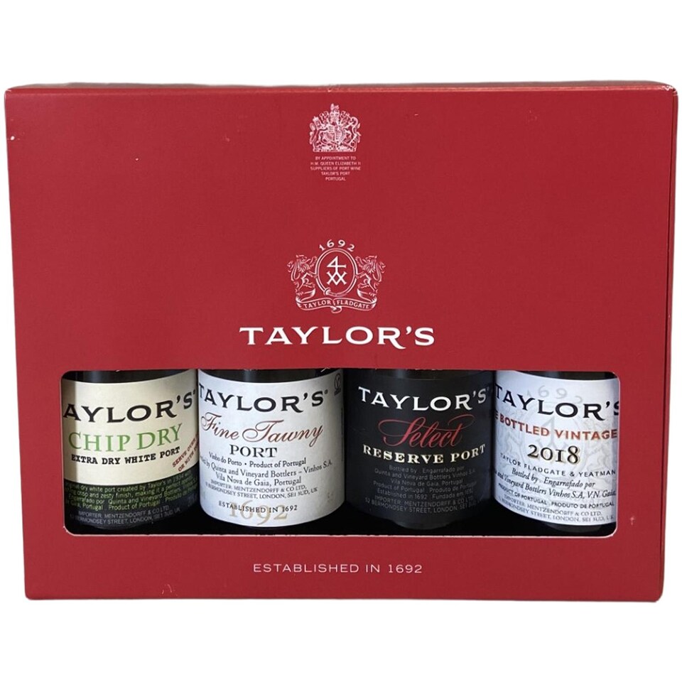 image 1 of Taylors 4 x 5cl Port Miniature Selection Gift Set (Chip Dry, Select Reserve, 10yo Tawny and LBV)
