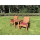 image 2 of Deluxe 2 Chair & Table Outdoor Set With 2 x Chair Cushion Burgundy
