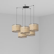 Mambo Triple Cylindrical Cluster Drop Light Beige, E27