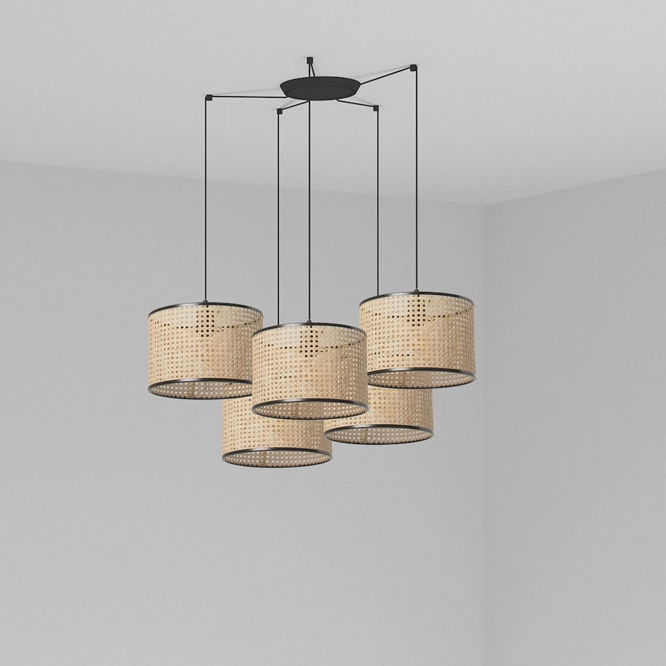 Mambo Triple Cylindrical Cluster Drop Light Beige, E27